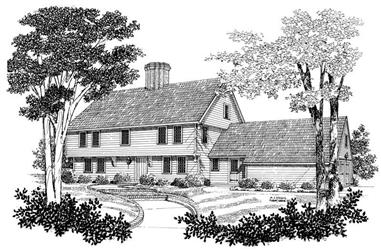 3-Bedroom, 2452 Sq Ft Colonial House Plan - 137-1817 - Front Exterior