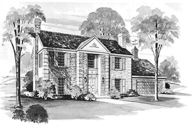 4-Bedroom, 2864 Sq Ft Colonial Home Plan - 137-1820 - Main Exterior