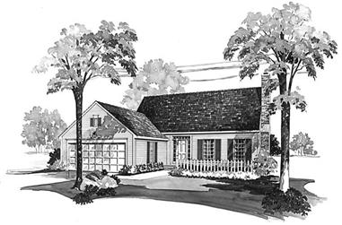 3-Bedroom, 1866 Sq Ft Colonial Home Plan - 137-1829 - Main Exterior