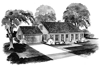 3-Bedroom, 1558 Sq Ft Cape Cod House Plan - 137-1833 - Front Exterior