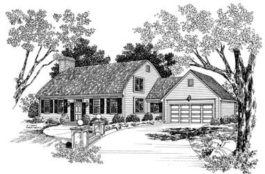 3-Bedroom, 2185 Sq Ft Cape Cod Home Plan - 137-1840 - Main Exterior