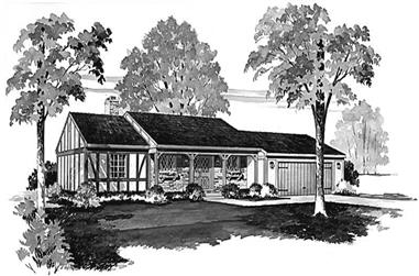 2-Bedroom, 1176 Sq Ft Ranch Home Plan - 137-1841 - Main Exterior