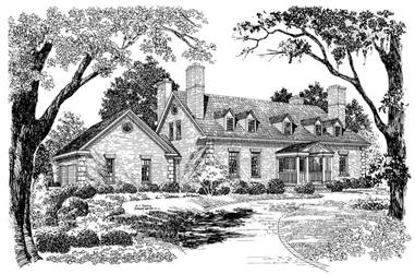 3-Bedroom, 3159 Sq Ft Colonial House Plan - 137-1846 - Front Exterior