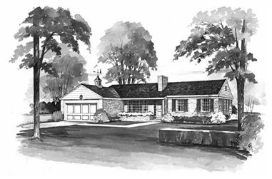 3-Bedroom, 1606 Sq Ft Colonial Home Plan - 137-1850 - Main Exterior