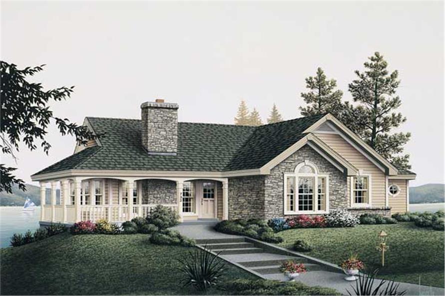 Great Country Cottage House  plan  by the Lake  House  Plan  