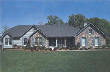 4-Bedroom, 2874 Sq Ft Traditional Home Plan - 138-1009 - Main Exterior
