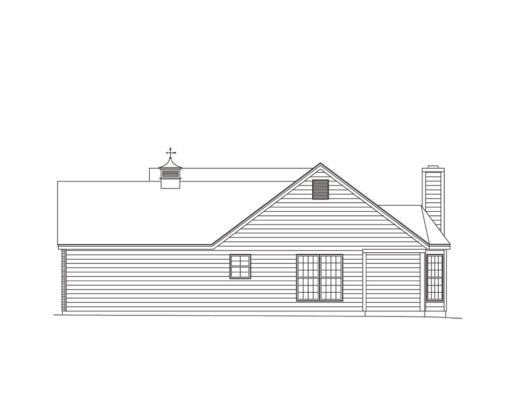 Home Plan Right Elevation of this 3-Bedroom,1882 Sq Ft Plan -138-1010