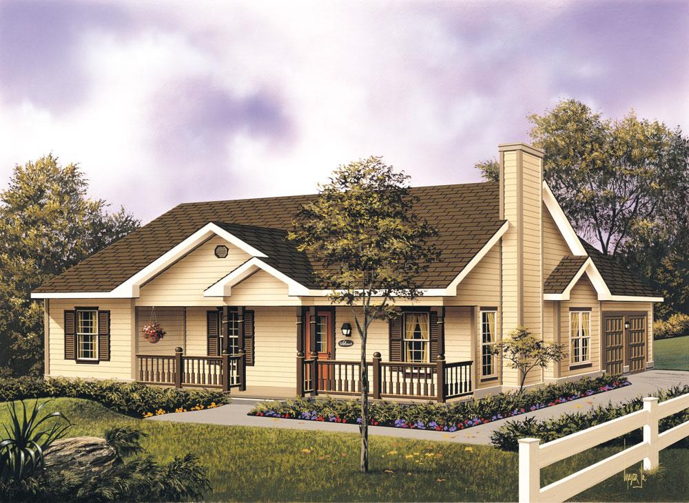 Front elevation of Traditional home (ThePlanCollection: House Plan #138-1014)