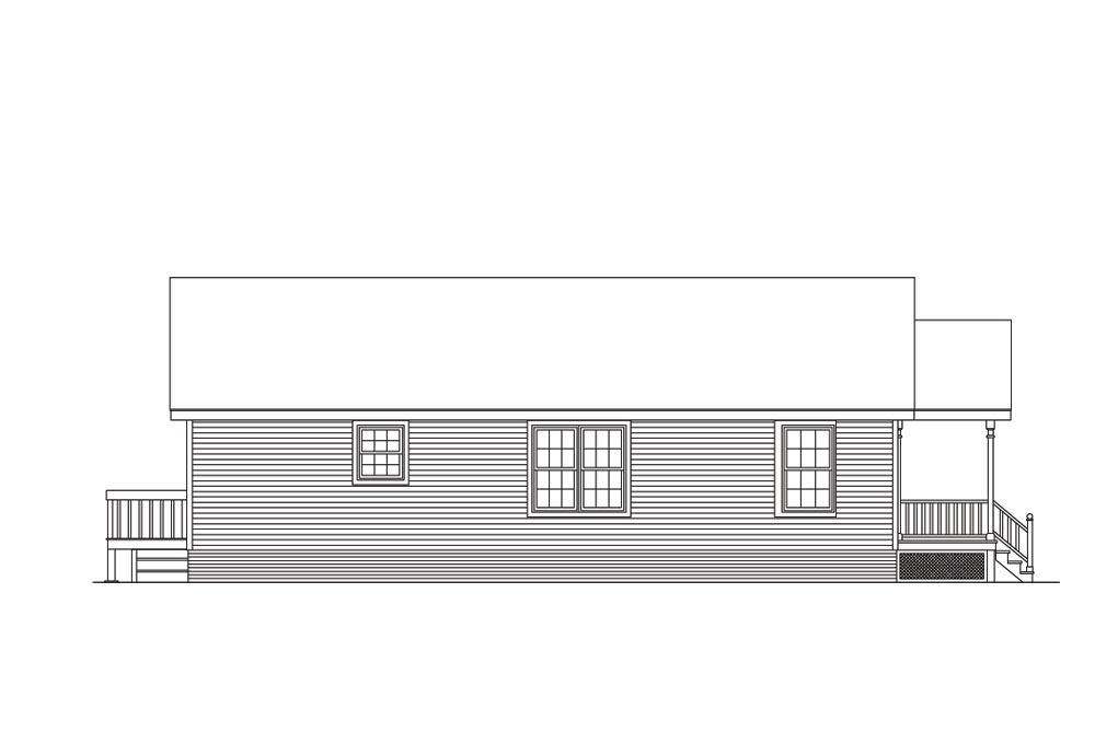 Home Plan Left Elevation of this 3-Bedroom,1320 Sq Ft Plan -138-1015