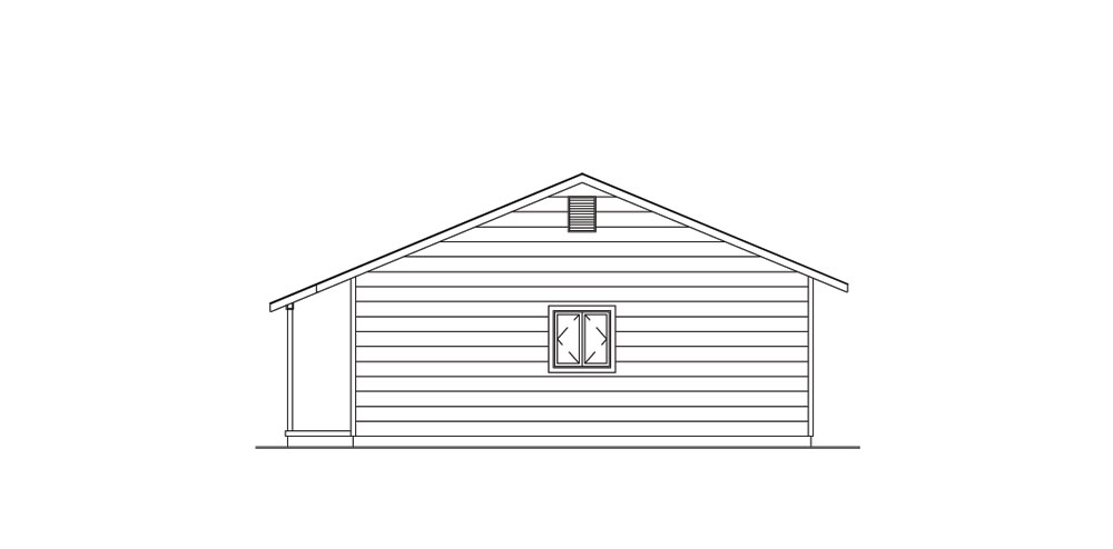 Home Plan Right Elevation of this 3-Bedroom,1288 Sq Ft Plan -138-1020