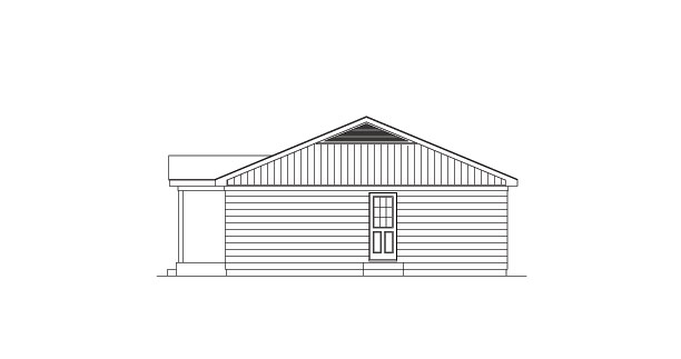Home Plan Right Elevation of this 3-Bedroom,1344 Sq Ft Plan -138-1025