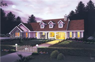 4-Bedroom, 2480 Sq Ft Traditional House Plan - 138-1035 - Front Exterior