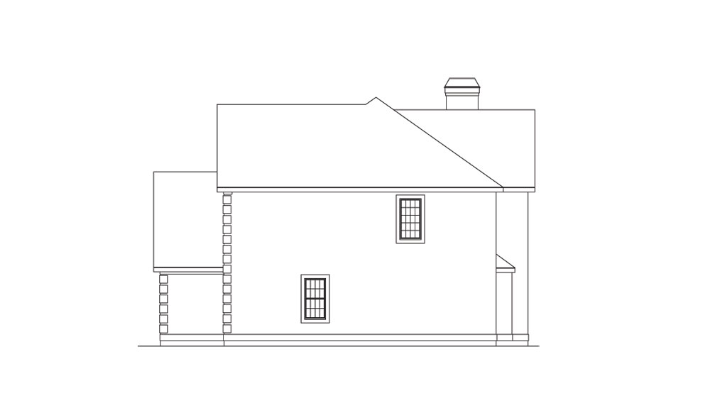 Home Plan Right Elevation of this 4-Bedroom,2716 Sq Ft Plan -138-1040