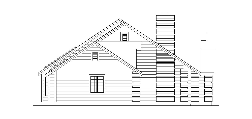 Home Plan Left Elevation of this 3-Bedroom,2563 Sq Ft Plan -138-1043