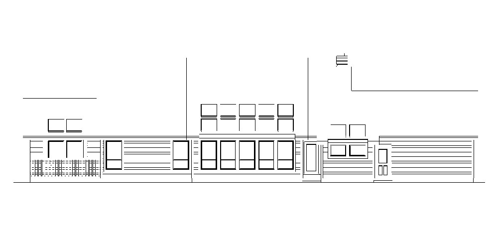 Home Plan Rear Elevation of this 3-Bedroom,2563 Sq Ft Plan -138-1043