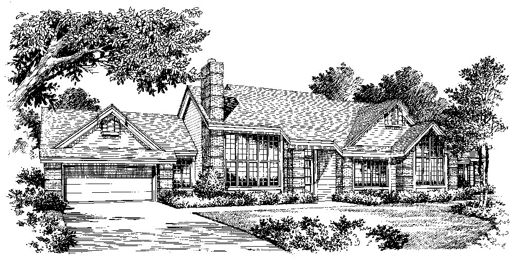 Front View of this 3-Bedroom, 2563 Sq Ft Plan - 138-1043