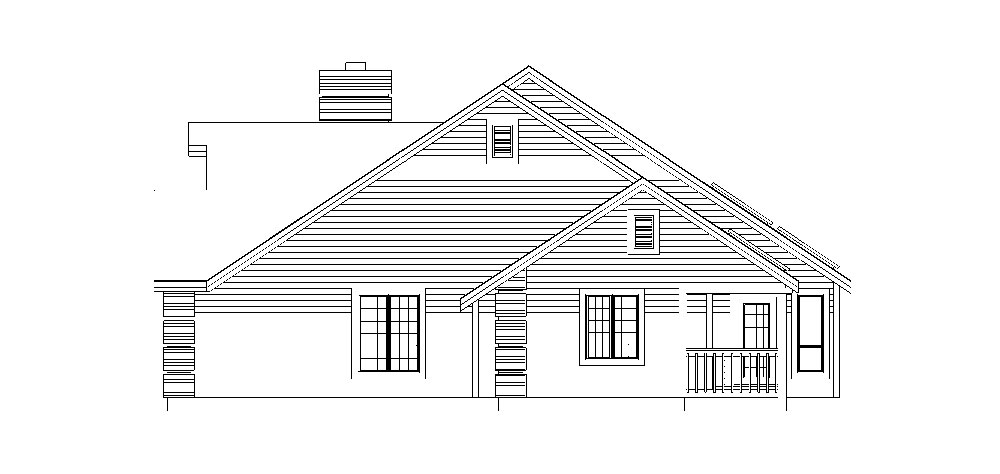 Home Plan Right Elevation of this 3-Bedroom,2563 Sq Ft Plan -138-1043