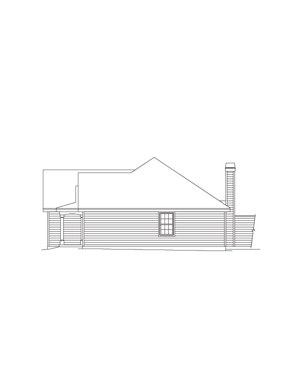 Home Plan Right Elevation of this 6-Bedroom,2318 Sq Ft Plan -138-1051
