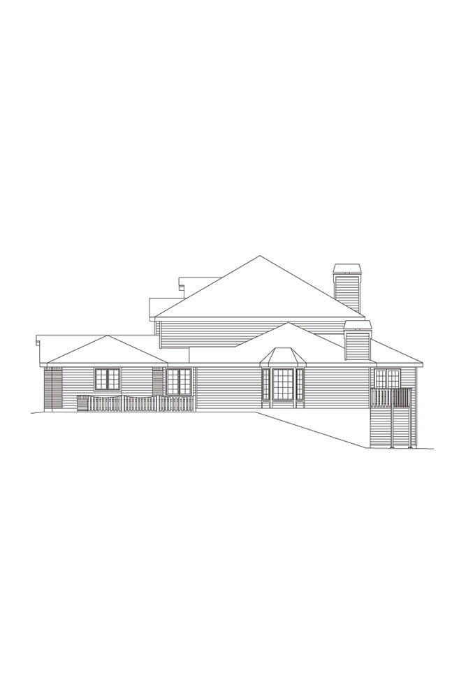 Home Plan Right Elevation of this 12-Bedroom,7372 Sq Ft Plan -138-1054
