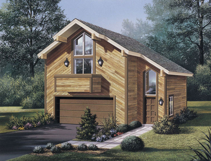Small House Plans House Plan #138-1058: 1 Bedrm, 654 Sq Ft Home