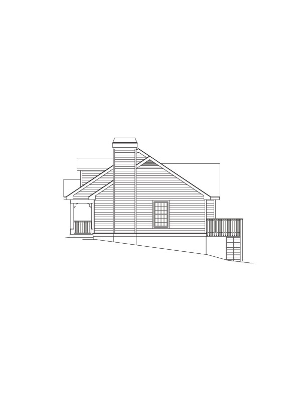 Home Plan Right Elevation of this 3-Bedroom,1140 Sq Ft Plan -138-1061