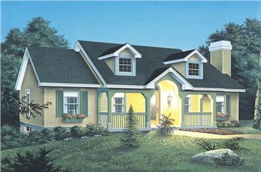 3-Bedroom, 1140 Sq Ft Cottage House Plan - 138-1061 - Front Exterior