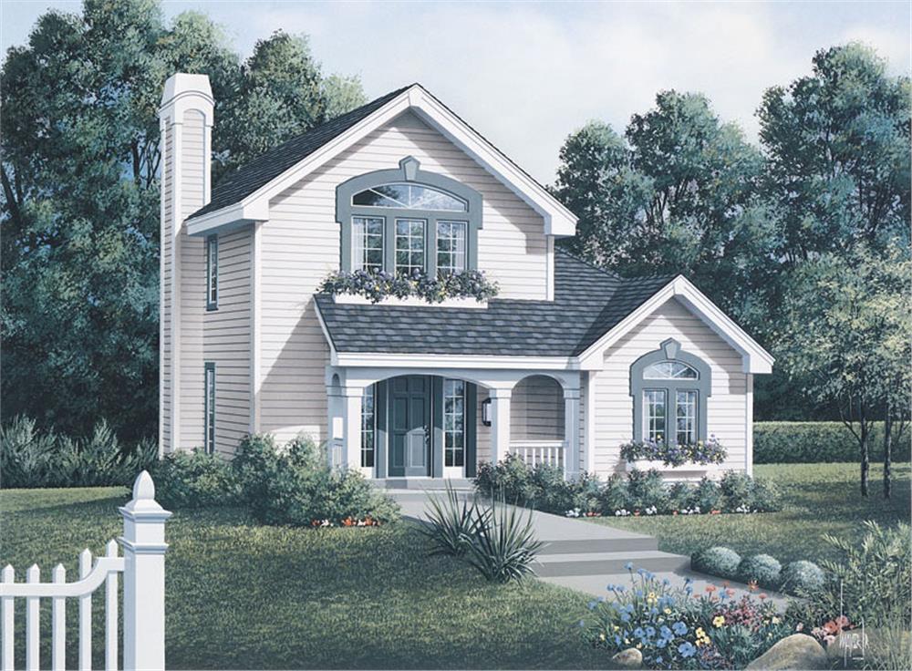 Front elevation of Country home (ThePlanCollection: House Plan #138-1063)