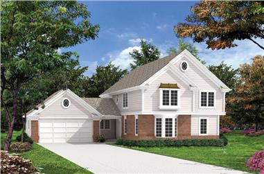 5-Bedroom, 2012 Sq Ft Traditional Home Plan - 138-1065 - Main Exterior