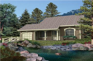 4-Bedroom, 1330 Sq Ft Country Home Plan - 138-1067 - Main Exterior