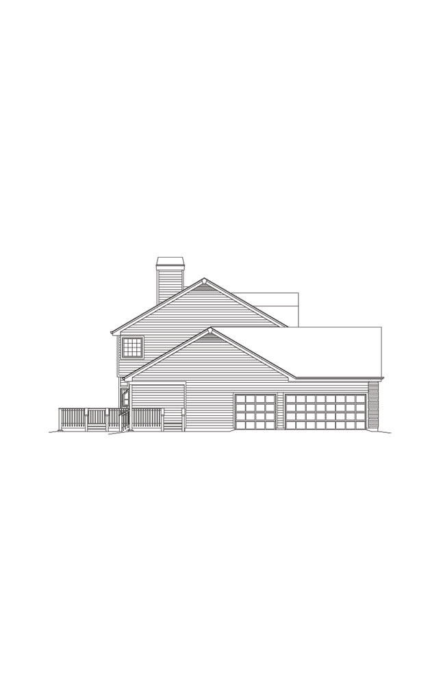 Home Plan Left Elevation of this 4-Bedroom,2730 Sq Ft Plan -138-1077
