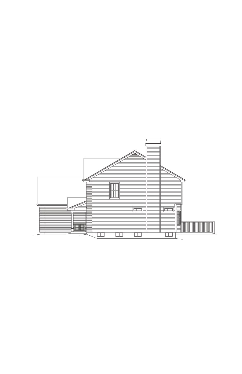 Home Plan Right Elevation of this 4-Bedroom,2730 Sq Ft Plan -138-1077