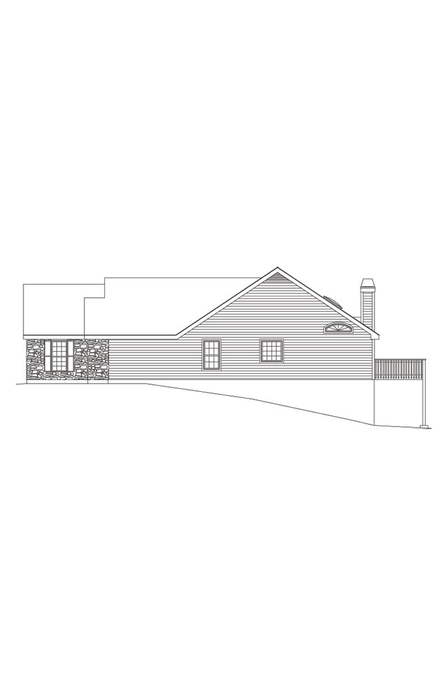 Home Plan Right Elevation of this 4-Bedroom,2758 Sq Ft Plan -138-1078
