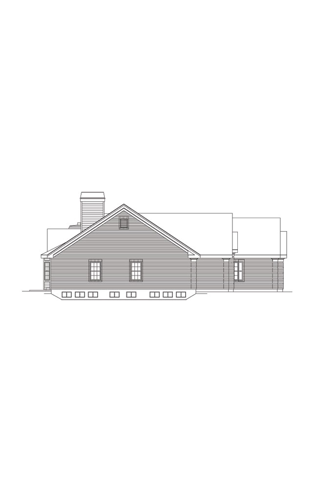 Home Plan Left Elevation of this 3-Bedroom,2723 Sq Ft Plan -138-1080