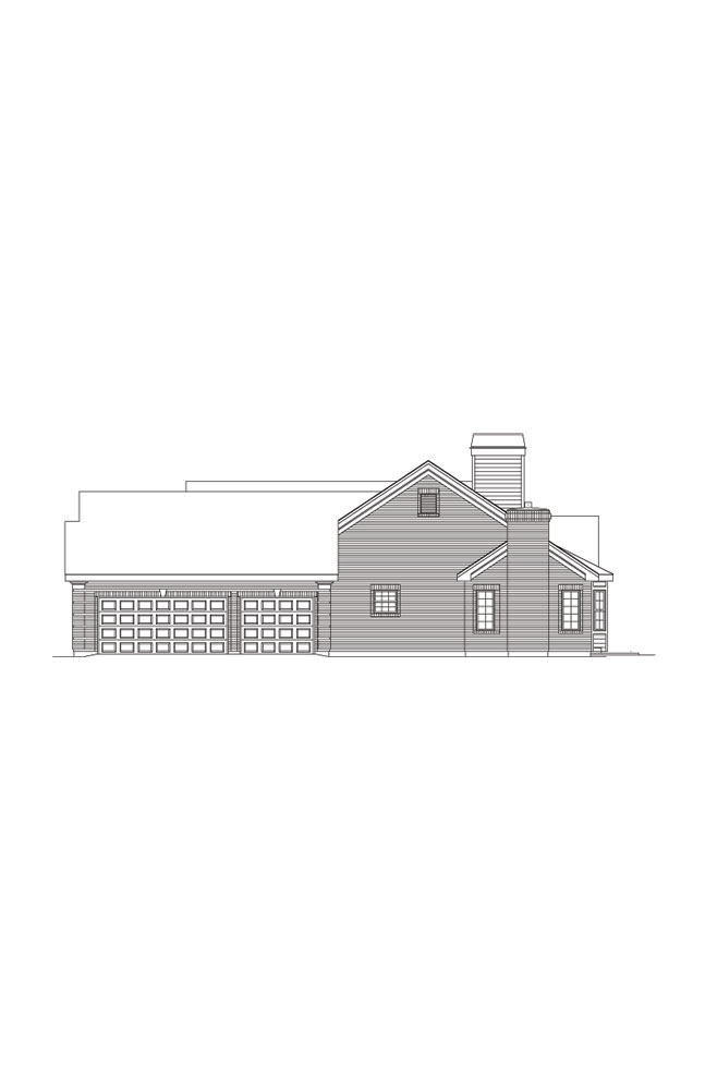 Home Plan Right Elevation of this 3-Bedroom,2723 Sq Ft Plan -138-1080