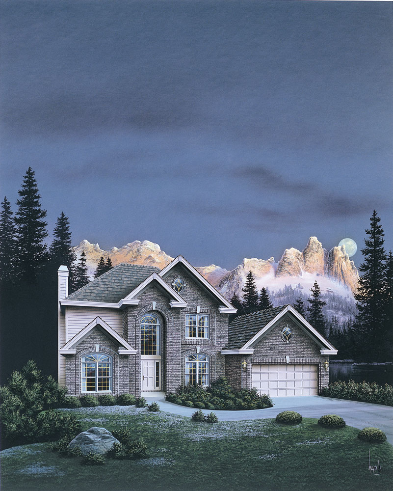 Front View of this 4-Bedroom, 2614 Sq Ft Plan - 138-1081