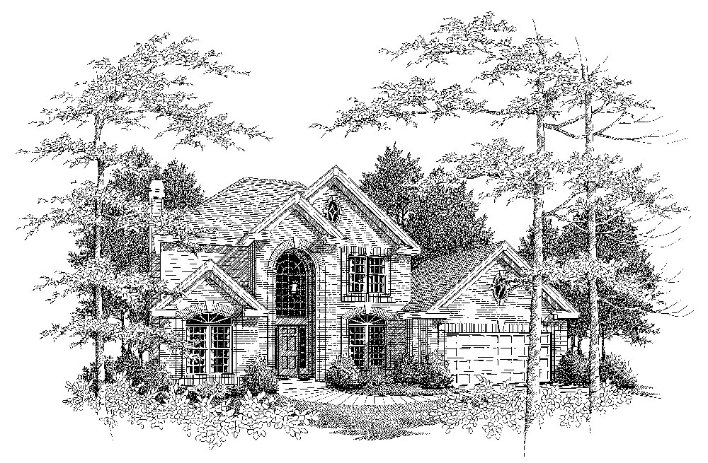 Front View of this 4-Bedroom, 2614 Sq Ft Plan - 138-1081