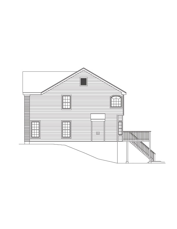 Home Plan Right Elevation of this 4-Bedroom,2521 Sq Ft Plan -138-1082