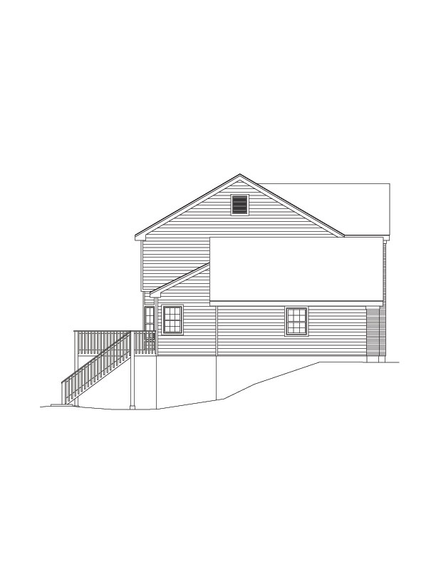 Home Plan Left Elevation of this 4-Bedroom,2521 Sq Ft Plan -138-1082