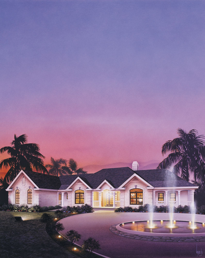 Front View of this 3-Bedroom, 2808 Sq Ft Plan - 138-1087