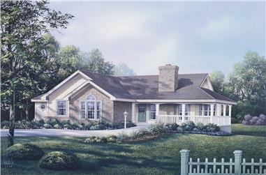 3-Bedroom, 2194 Sq Ft Traditional House Plan - 138-1091 - Front Exterior