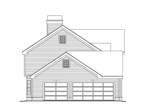 Home Plan Left Elevation of this 4-Bedroom,2967 Sq Ft Plan -138-1095