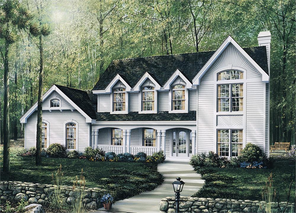 Front elevation of Traditional home (ThePlanCollection: House Plan #138-1095)