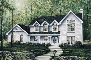 4-Bedroom, 2967 Sq Ft Traditional Home Plan - 138-1095 - Main Exterior