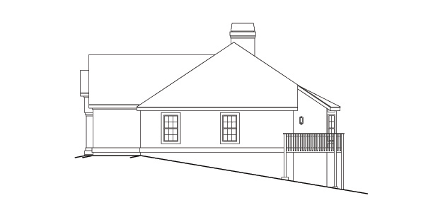 Home Plan Right Elevation of this 4-Bedroom,3342 Sq Ft Plan -138-1097