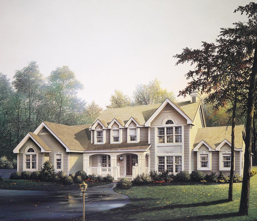 Front elevation of Traditional home (ThePlanCollection: House Plan #138-1102)