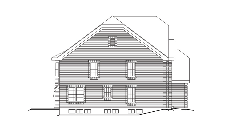 Home Plan Left Elevation of this 6-Bedroom,4269 Sq Ft Plan -138-1104