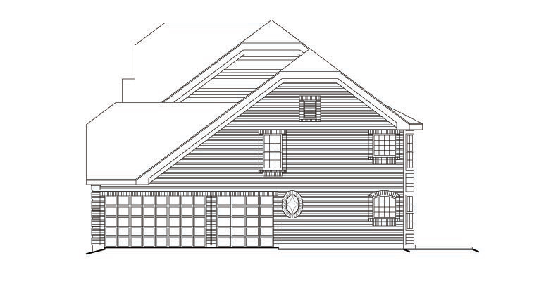 Home Plan Right Elevation of this 6-Bedroom,4269 Sq Ft Plan -138-1104