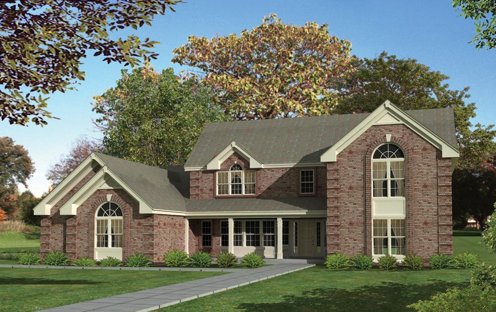 Front elevation of Country home (ThePlanCollection: House Plan #138-1111)