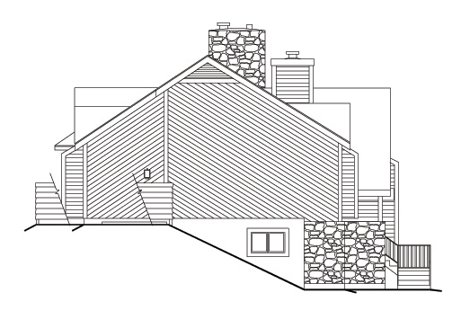 Home Plan Left Elevation of this 3-Bedroom,3510 Sq Ft Plan -138-1112