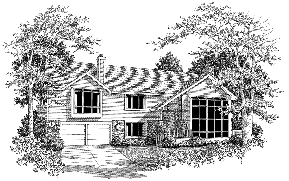 Front View of this 3-Bedroom, 3510 Sq Ft Plan - 138-1112